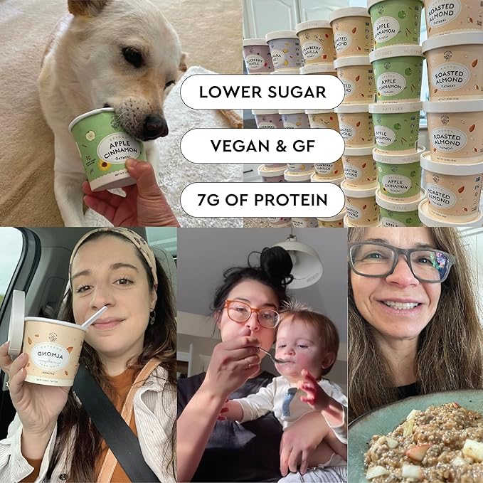 Mylk Labs Banana Nut Protein Oatmeal Cups Whole Grain Low Sugar High Fiber Breakfast with Superfoods Quick &amp Easy On the Go Instant Oatmeal Rolled Oats Gluten Free Vegan Nut Free 6 Pack