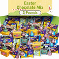 Easter Chocolate Candy Mix 3 Lbs Bulk Individually Wrapped Easter Candy Assortment Variety of Spring Themed Milk Chocolate Bars and Miniatures for Egg Hunts Basket Stuffers Easter Chocolate Gift