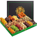 Holiday Dried Fruit &amp Nuts Gift Basket - Selection of 18 Food Tray - Food Gift Box for Him Husband Christmas Thanksgiving Fathers Day Mothers Day Sympathy Family Men &amp Women