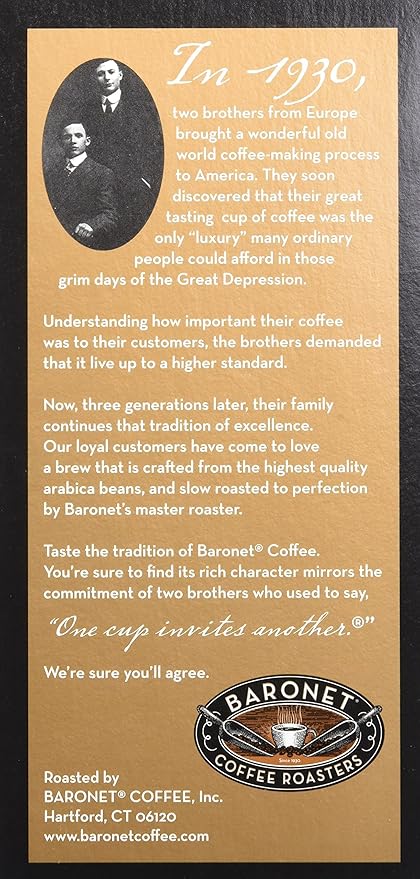 Baronet Coffee French Roast Kenya AA Coffee Pods Bag - Regular Dark Roast - 3 Boxes of 16 Single Serve - 48 Count 12 Grams - Individually Wrapped for Freshness - Rich Traditional Flavor