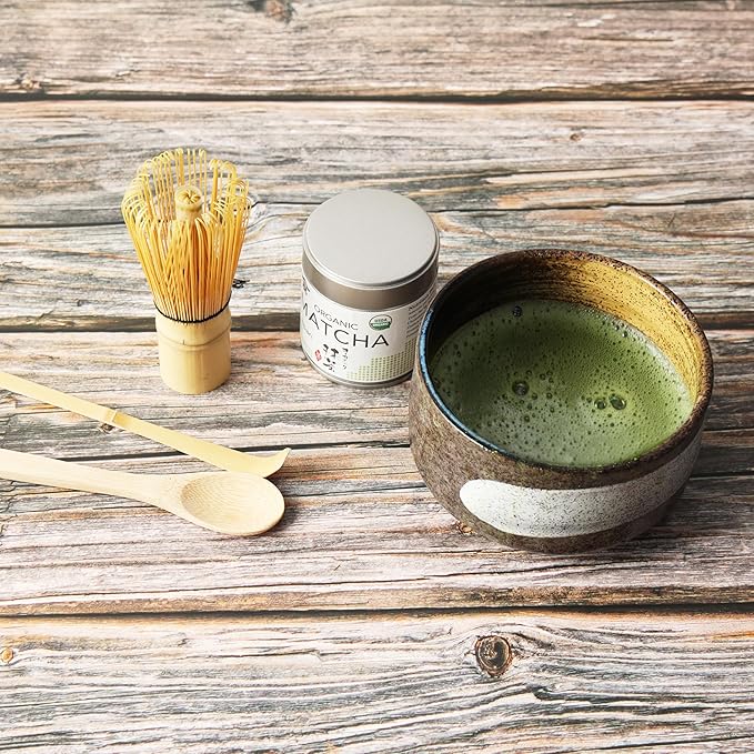 TOMOSAN Japanese Organic Matcha - Authentically Japanese Uji Kyoto Origin Traditional Stone Milled Green Tea Powder 30g/1.06oz