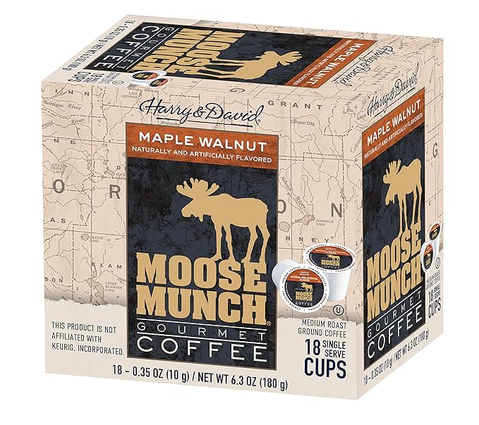 Harry &amp David Moose Munch Coffee in Single Serve Cups 36 Count (Maple Walnut)