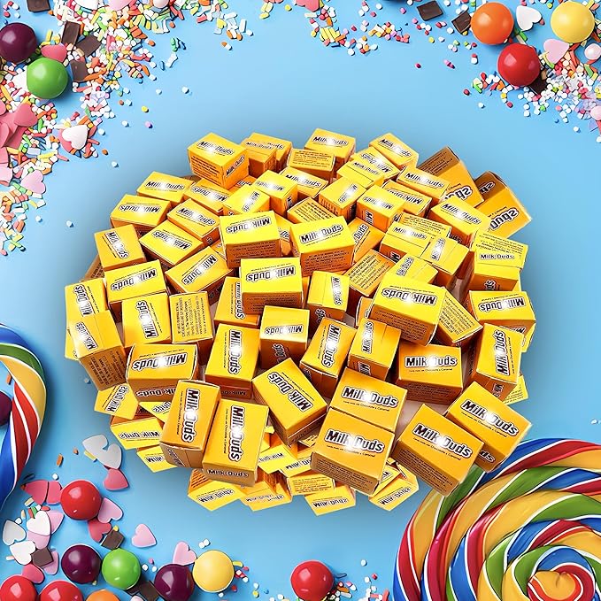 Milk dud Chocolate and Caramel Candy Boxes 2 Lbs Bulk Milk Chocolate Covered Chewy Caramel Candy Individually Wrapped Candy Snacks for Parties and Snacking Appx 64 Mini Boxes