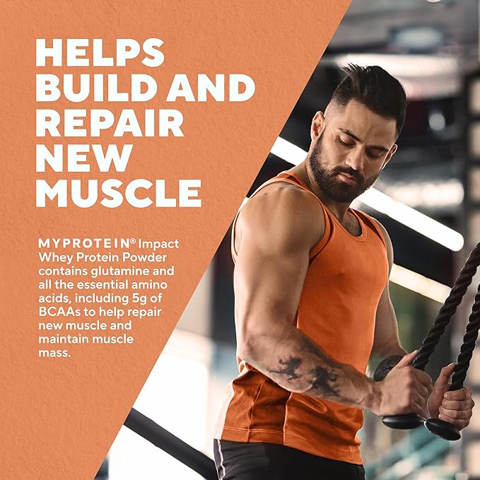 Myprotein Impact Whey Protein Powder 2.2 Lbs (32 Servings) Cookies &amp Cream 22g Protein &amp 5g BCAA Per Serving Protein Shake for Superior Performance Muscle Strength &amp Recovery Gluten F