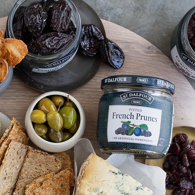 St. Dalfour Pitted French Prunes - 7oz - All Natural No Preservatives or Artificial Ingredients - Made in France - Pack of 6