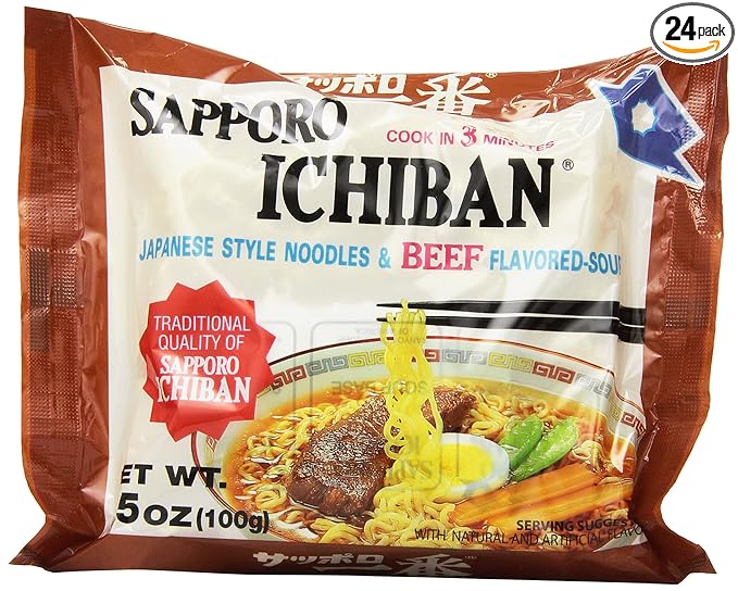 S'Proichi Sapporo Beef Flavored Ramen Noodles 3.50 Ounce (Pack of 24)