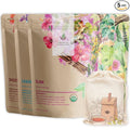 Gardenika Organic Loose Leaf Tea Set - Herbal and Caffeine-Free Variety - Kosher No Natural or Artificial Flavors - 5 Pack