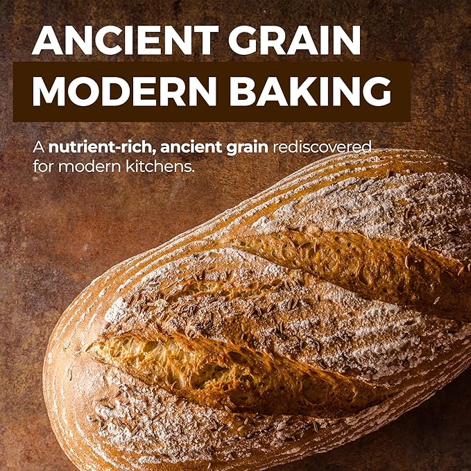 KAMUT Flour (3 lb) Whole Wheat Flour Great for Whole Grain Bread and Baking All-Natural USDA Organic OU Kosher Certified Milled from Ancient Grain Bulk Resealable Pouch