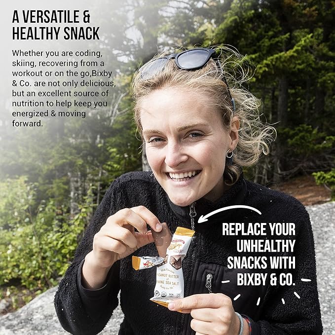 Bixby 12 Bars of Organic Milk Chocolate - Gluten Free Peanut Butter and Real Sea Salt - Non GMO Kosher Protein Snack with Clean Ingredients - Organic Bulk Chocolate Bars - 12 Bars 1.5oz each