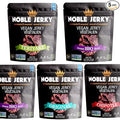 Noble Jerky – Vegan Jerky Variety Pack Plant-Based High Protein Snack 14g Protein Per Bag Vegetarian Non-GMO Meat-Free 5 Pack (2.47oz Bags) (BBQ Teriyaki Chipotle Original Hickory)