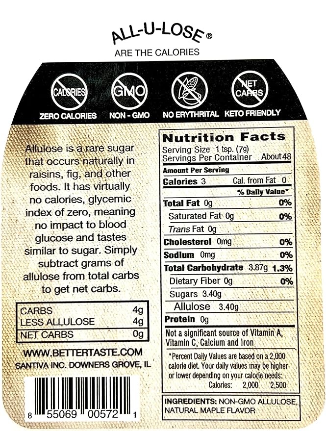 BetterTaste Natural Maple &amp Honey Flavored Allulose Syrup 11.75-Ounce Bottle of Each Combo Pack Zero Calorie Sugar Substitute Non-GMO Non-Erythritol Gluten Free &amp Vegan Liquid Sweetener