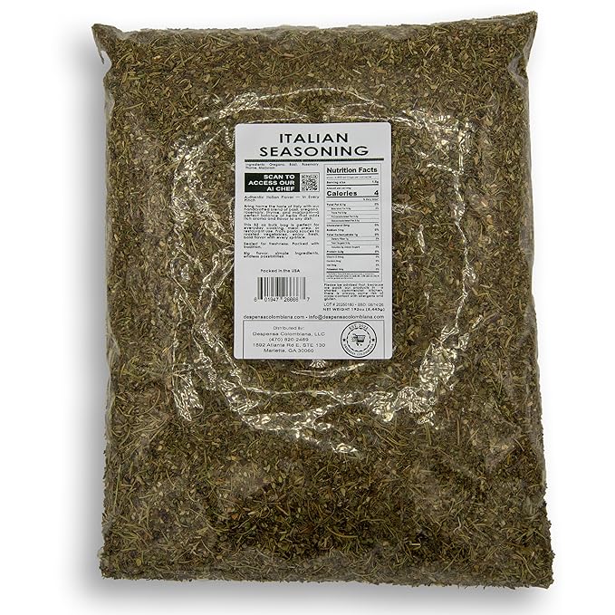 12 Lbs Bulk Italian Seasoning - Despensa Colombiana Condimento Italiano for Mediterranean Cooking and Sazon - Ideal Italian Seasoning Bulk Herbs Blend for Flavoring Dishes and Enhancing Culinary Creat