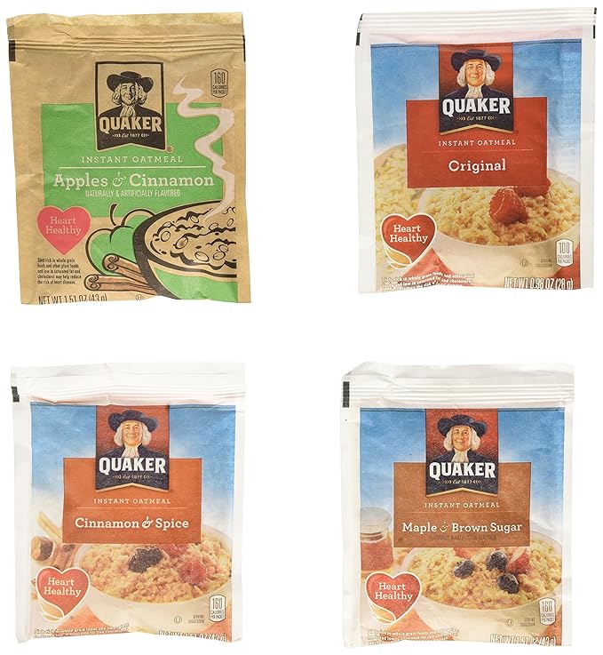 Quaker Oatmeal Variety Pack Instant 64 Count (Pack of 64)