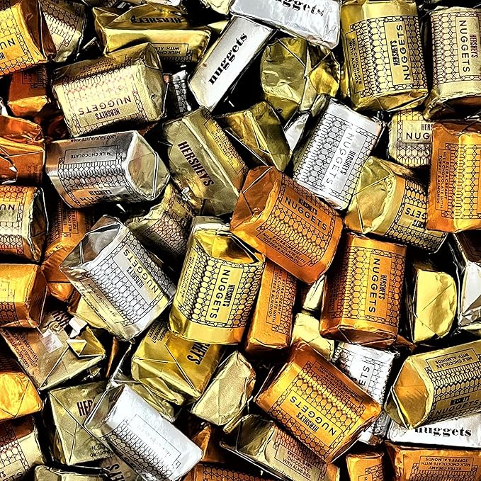 Chocolate Nuggets Assorted 2 Lbs. Bulk Foil Wrapped Perfect for Weddings Anniversaries Showers Corporate Events Candy Bowls &amp Buffets Gifts &amp More!