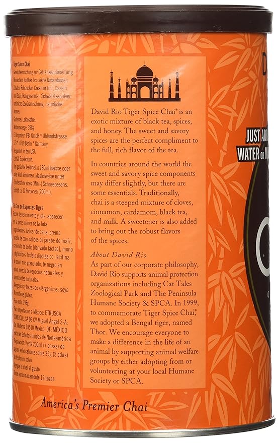 David Rio Tiger Spice Chai 14oz. - 2 canisters