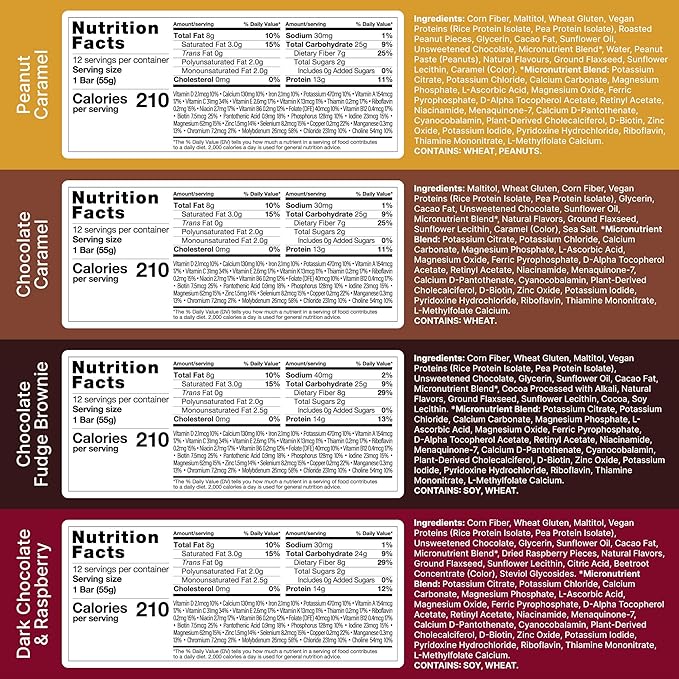 Huel Complete Nutrition Vegan Protein Bars | Variety Pack | 27 Vitamins &amp Minerals 2g Sugar Non-GMO 100% Plant Based Snack | 15 Pack