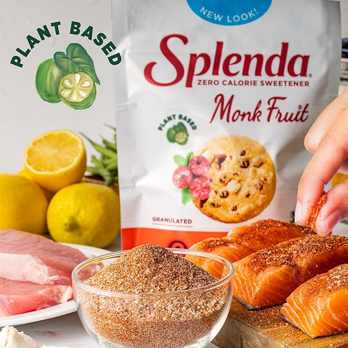 Splenda Monk Fruit Zero Calorie Plant Based Granulated Sweetener 1 Pound Resealable Bag