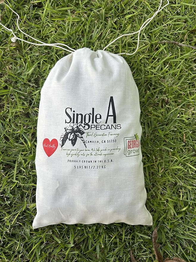 Single A Pecans: Georgia Grown Premium In-shell Pecans 5 lbs- Perfect for snacking! Current season pecans!