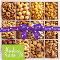NUT CRAVINGS Gourmet Collection - Thinking of You Nuts Gift Basket with Thinking of You Ribbon + Greeting Card in Reusable Wooden Tray (12 Assortments) Food Arrangement Healthy Snack Food Assortments
