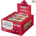 Taste of Nature Organic Peanut Snack Bar - Healthy Gluten Free Non GMO Vegan Snack Bars with Mixed Nuts Fruits and Seeds - 16-Count Snack Pack