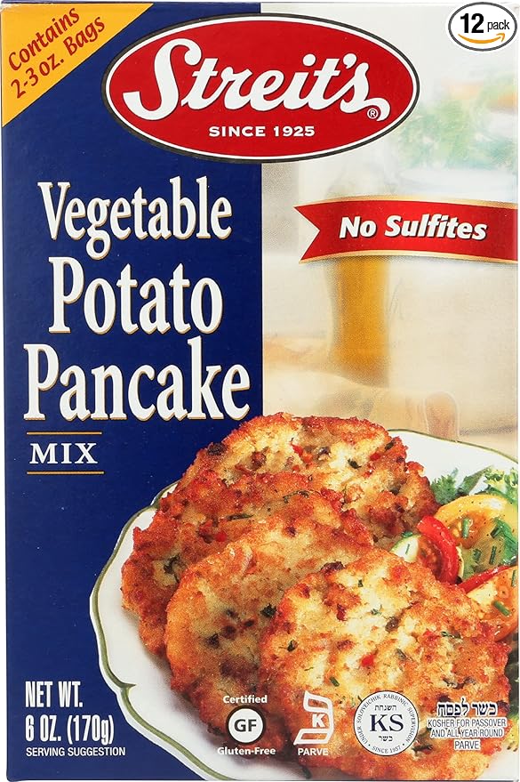 Streit's Vegetable Potato Pancake Mix Gluten Free 6 Ounce (Pack of 12)