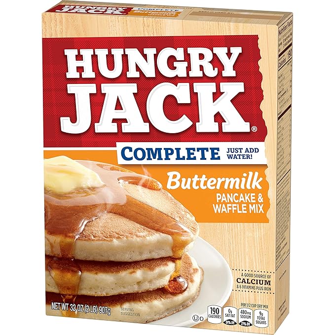 Hungry Jack Buttermilk Pancake and Waffle Mix 32 Ounce (Pack of 6)
