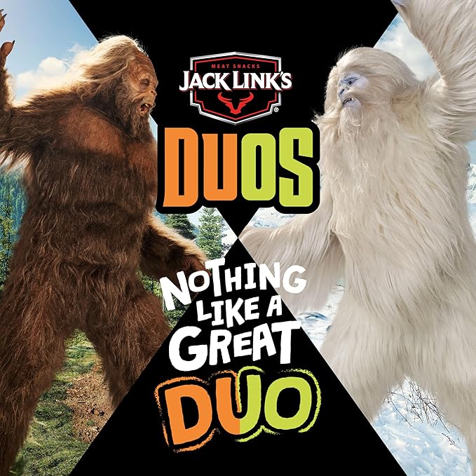 Jack Link's DUOs Jalapeno and Mango Beef Jerky - (4 Pack) 3.25 oz Bags - Ready to Eat Protein Snacks - 9g Protein per Serving - Made with 100% Real Beef