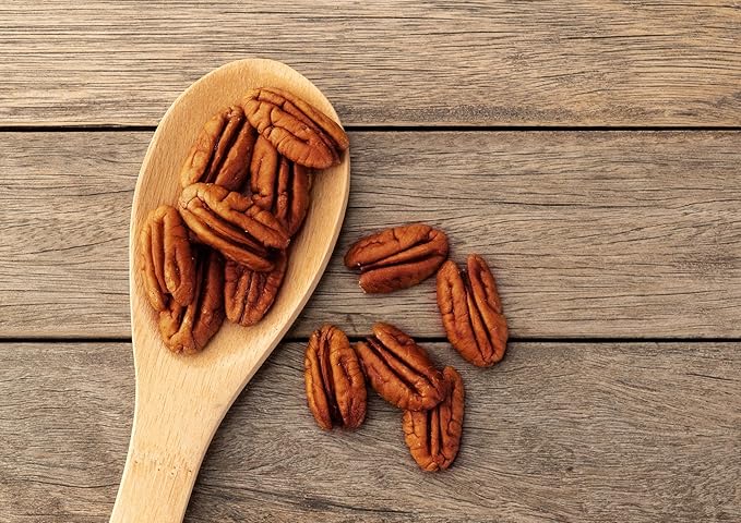 Food to Live - Dry Roasted Pecan Halves 3 Pounds – Oven Roasted Nuts Unsalted No Oil Added Vegan Kosher. Good Source of Protein and Fiber.