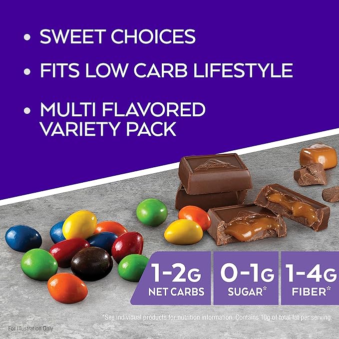 Atkins Endulge Chocolate Peanut Candies Dessert Favorite 0g Sugar 20 Count