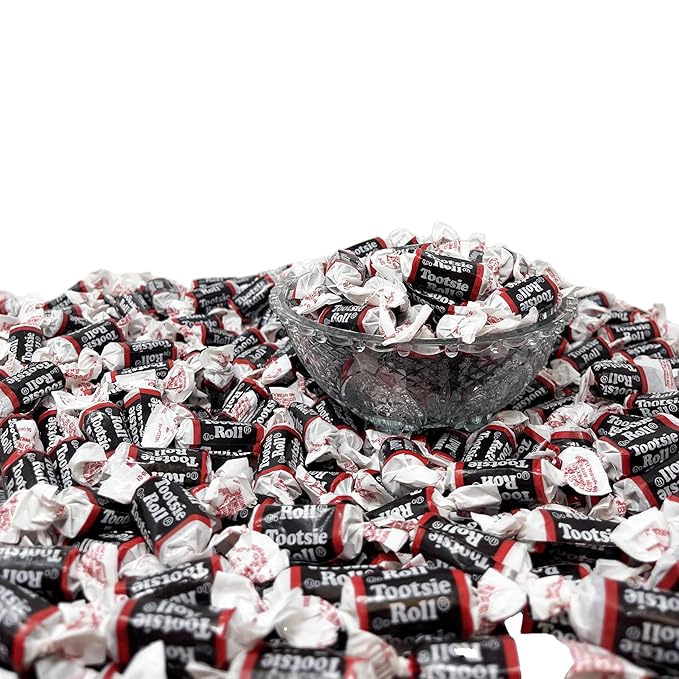 Bulk American Tootsie Roll Original Midgees Candy 4.5 lbs - Individually Wrapped Chocolate Chewy Taffy Rolls - Gluten Free And Peanut Free (72oz)