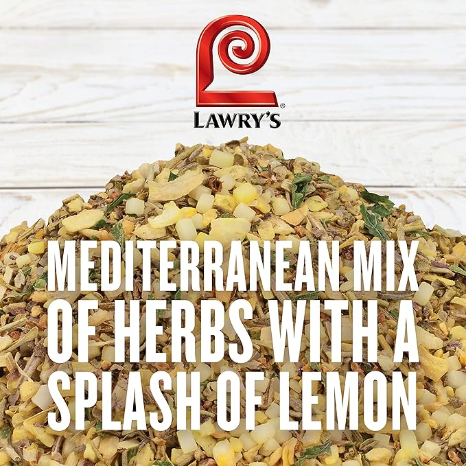 Lawry's Key West Style Lemon Basil &amp Thyme Seasoning 20 oz - One 20 Ounce Container of Lemon Basil and Thyme Seasoning for Mediterranean Style Dishes Best with Salads Seafood and Vegetables