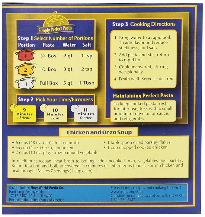 Ronzoni Orzo 16-Ounce (Pack of 15)