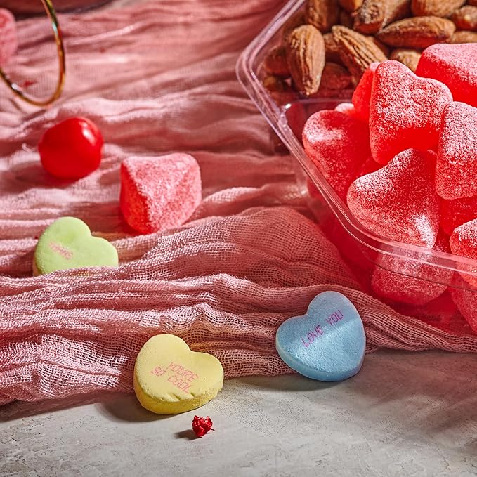 NUT CRAVINGS - Easter Mixed Nuts &amp Heart Candy Gift Basket in Red Gold Box (7 Assortments 1 LB) Ramadan Gifts Saint Patrick's Treats for Adults Food Arrangement Healthy Snack Care Package Kos