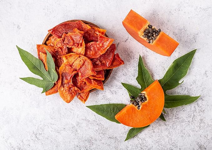 Food to Live Organic Dried Papaya Spears 2 Pounds Kosher Unsulfured Unsweetened Vegan Bulk