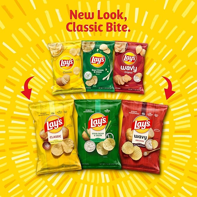 Frito-Lay Ultimate Classic Snacks Package Variety Assortment of Chips Cookies Crackers &amp Nuts 0.56 ounces (Pack of 40) (Packaging May Vary)