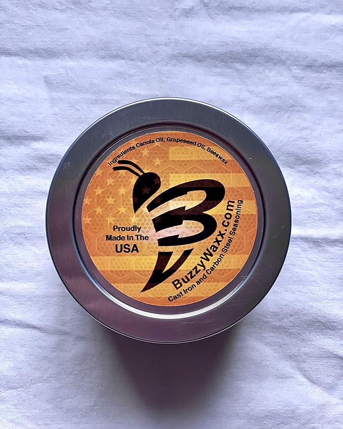 Order the BuzzyWaxx Original Mega Can works great to season your cast iron and carbon steel!