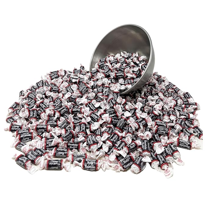 Bulk American Tootsie Roll Original Midgees Candy 4.5 lbs - Individually Wrapped Chocolate Chewy Taffy Rolls - Gluten Free And Peanut Free (72oz)