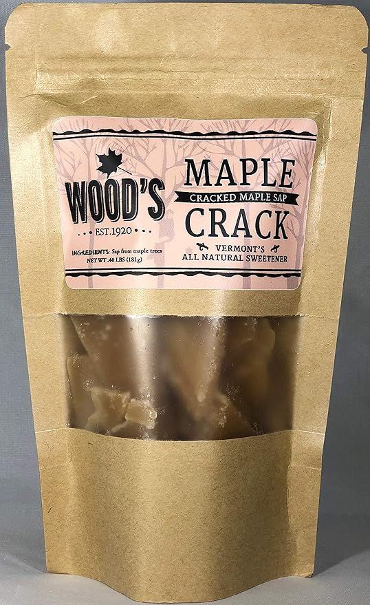 Wood’s Maple Crack – 100% Pure Vermont Maple Sugar Topping – All-Natural Crunchy Sweetener – Healthy Sugar Alternative – Single Ingredient – Perfect for Oatmeal Yogurt Desserts &amp More – 6 oz