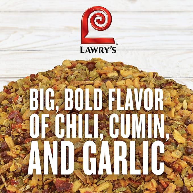 Lawry's Santa Fe Style Chili Cumin &amp Garlic Seasoning 19 oz - One 19 Ounce Container of Chili Garlic Seasoning for Authentic Southwestern Flavor Perfect in Nachos Tacos and More