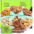 NUT CRAVINGS - Thank You Appreciation Mixed Nuts Gift Basket with Thank You Ribbon + Greeting Card (7 Assortments) Food Platter Healthy Snack Care Package Food Assortments
