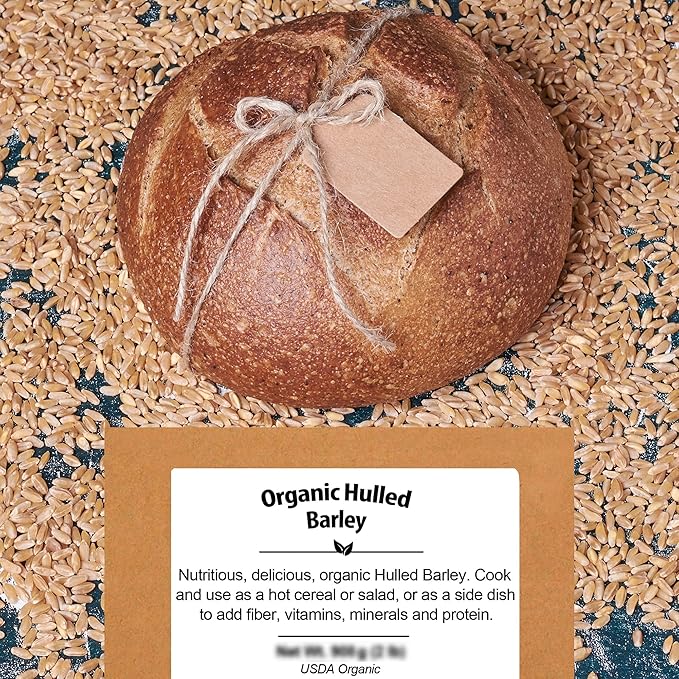 Be Still Farms Organic Hulled Barley Grain (4.8lb) - Whole Barley Groat Seed Bulk - Great for Soup Flour Cereal Home Brewing Grinding - High in Fiber | USDA Certified | Vegan | Non-GMO