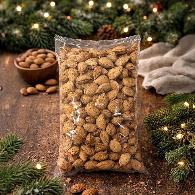 Anna and Sarah Almonds In Shell Raw Natural Whole Jumbo California Almonds in Box 8 Lbs