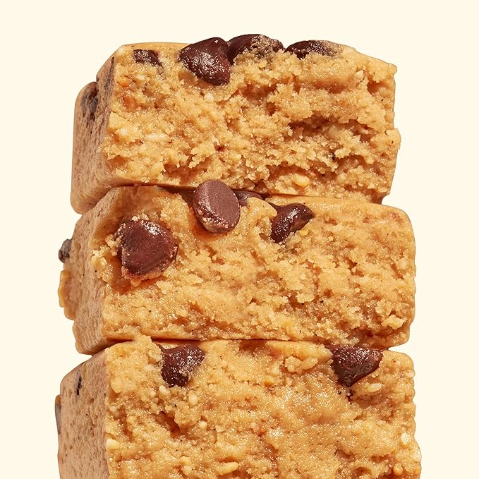 Perfect Bar Protein Bars Dark Chocolate Chip Peanut Butter Gluten Free Made with Organic Honey Cookie Dough Texture Refrigerated 2.3 Oz Bars 10 Count