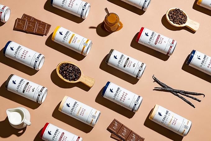 La Colombe Draft Latte Variety Pack - Core 4 Flavors: Triple Vanilla Draft Mocha - Made With Real Ingredients - Grab And Go Coffee 9 Fl Oz (Pack of 16)