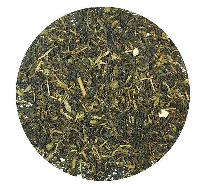 Greenhilltea Decaf Jasmine Green Tea Green Tea CO2 naturally processed Caffeine-Free Tea - 8 Oz Bag