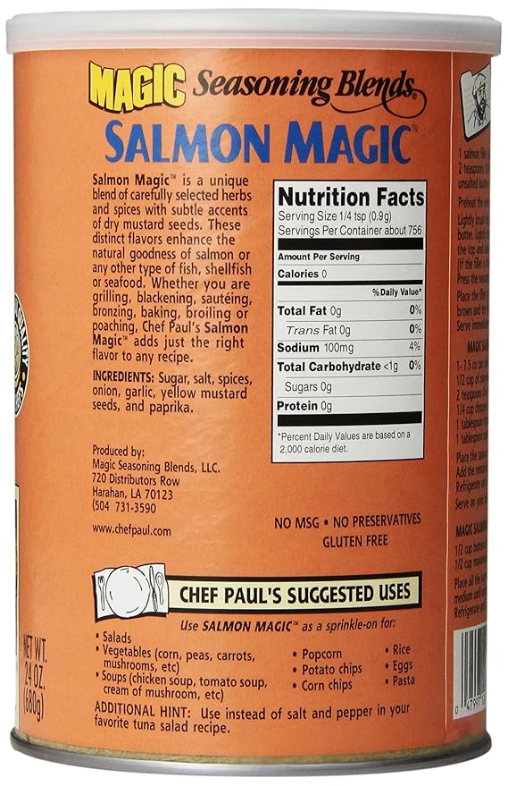 Magic Seasoning Blends Salmon Magic Seasoning Blend 24-Ounce Canister (Pack of 4)