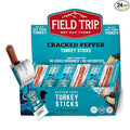 Field Trip Free Range Cracked Pepper Turkey Jerky Sticks Keto Paleo Gluten Free Allergy Friendly Snack High Protein 35 Calorie 0.5oz 24 Pack