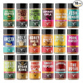 Fire &amp Smoke Society Motherload (18-Pack) Variety | BBQ Rubs and Seasonings Christmas Gifts for Men Grilling Accessories | Steak Seasoning Chicken Burgers Pulled Pork | Large Spices Set