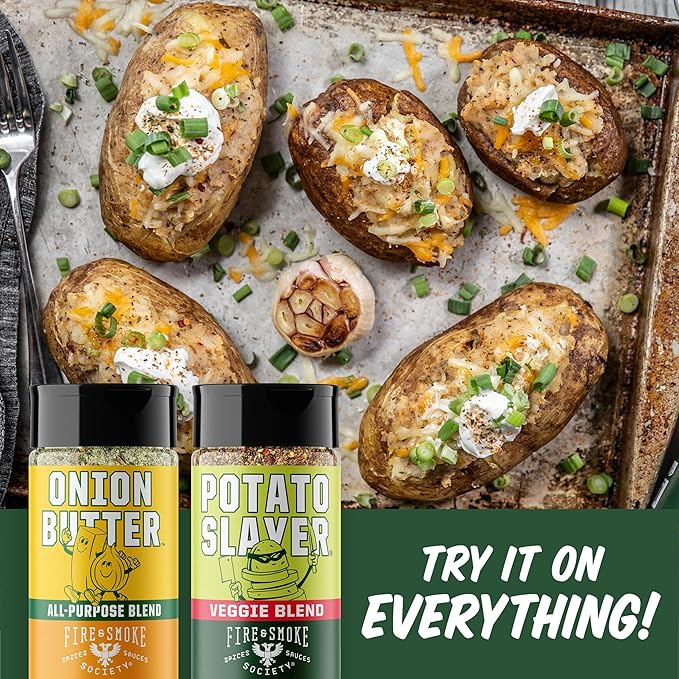 Fire &amp Smoke Society Essential Grill Variety Pack | BBQ Rubs and Seasonings Father's Day Gifts for Dad Mens Gifts | Steak Seasoning Chicken Burgers Pulled Pork | Large Spices Set (8-Pack)