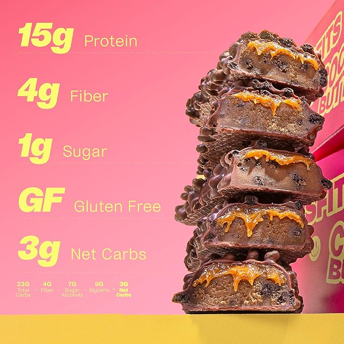 Misfits Vegan Protein Bars - Cookie Butter &amp Caramel Fudge Bundle - 24 pack